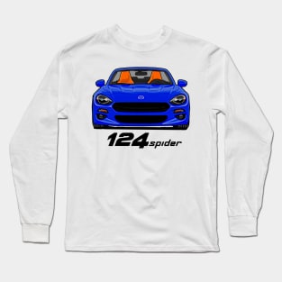 Fiat 124 Spider - Blue Long Sleeve T-Shirt